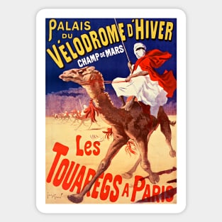 Les Touaregs à Paris 1894 On Camels In Paris Sticker